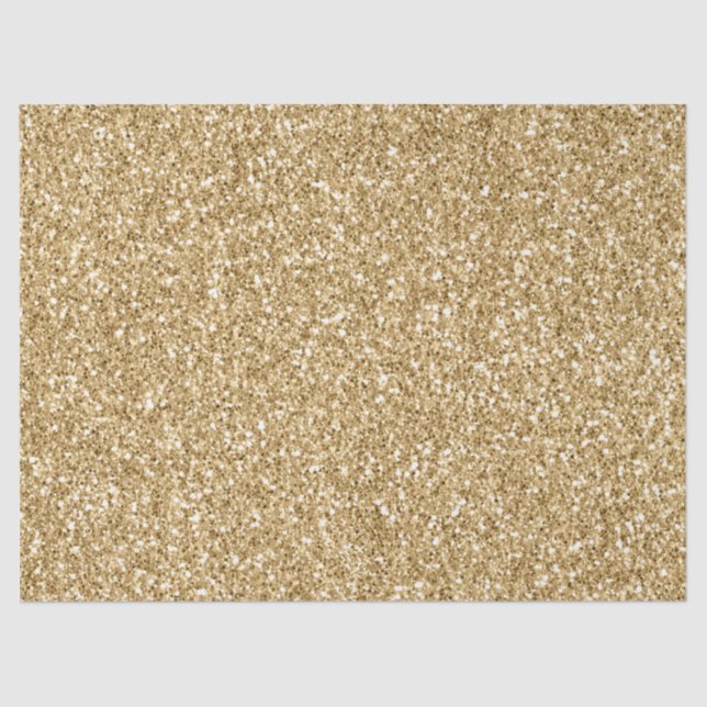 Papel De Seda Glitter Dourado       (Frente )