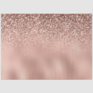 Papel De Seda Glitter Dourado Rosa