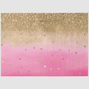 Papel De Seda Glitter Glitz Confetti, Glitz Dourado, Cor de Águ