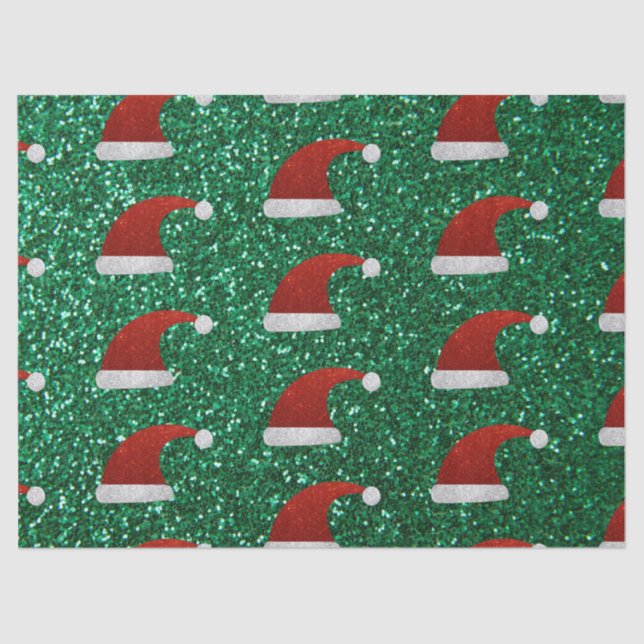 Papel De Seda Glitter Santa Hat (Frente )