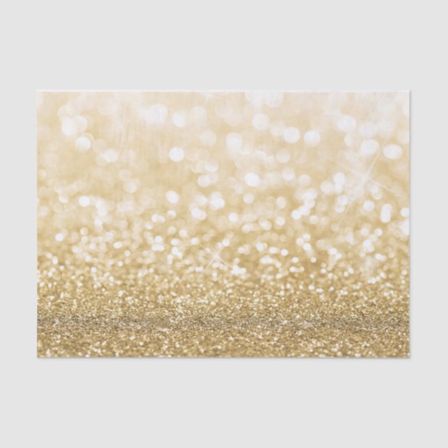 Papel De Seda Glitter Sparkking Dourado (Frente )