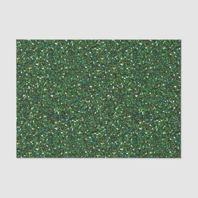 Papel De Seda Glitter verde (Frente )