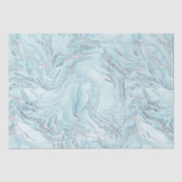 Papel De Seda Glitz Azul Silver Marble Glitz
