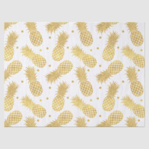 Papel De Seda Glitzy Dourado Ananases