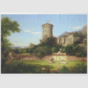 Papel De Seda Glorioso Passado (Joust Medieval) (Arte Vintage)
