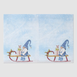 Papel De Seda Gnome para o Natal Desortado Sleigh