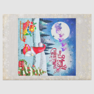Papel De Seda Gnomo De Natal E Papais noeis Leigh Gifts