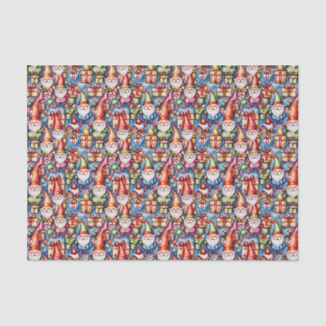 Papel De Seda Gnomo de Natal festivo (Frente )