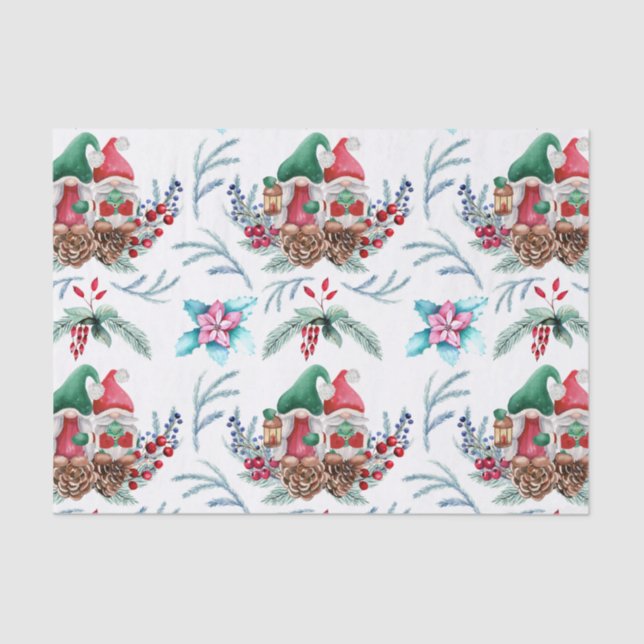 Papel De Seda Gnomo em Pine Cones (Frente )