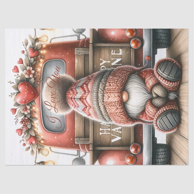Papel De Seda Gnomo Truck Love (Frente )