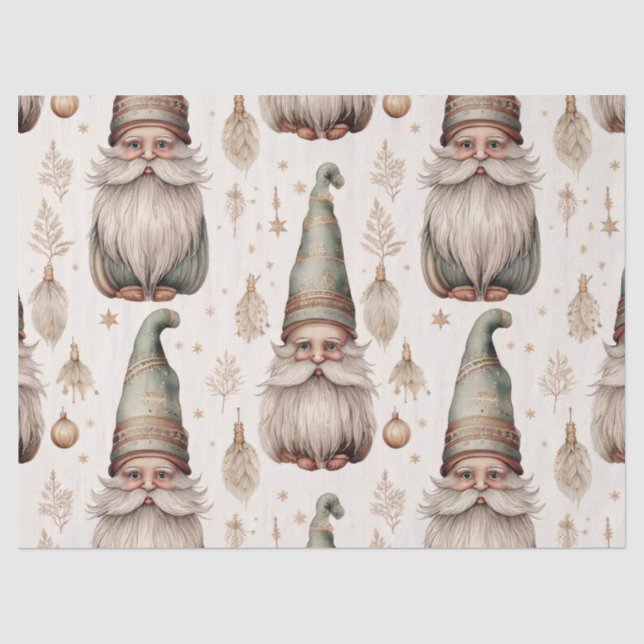 Papel De Seda Gnomos de Jardim Caprichosos & Botânico (1) (Frente )