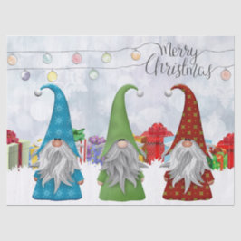 Papel De Seda Gnomos de Natal