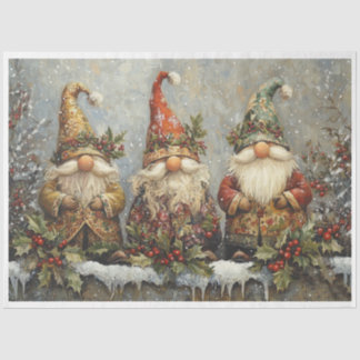 Papel De Seda Gnomos de Natal