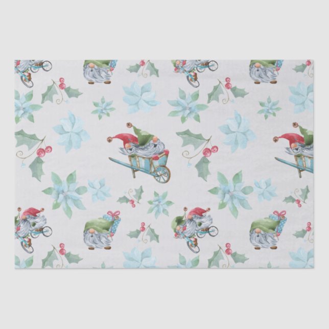 Papel De Seda Gnomos De Natal Em Jogo (Frente )