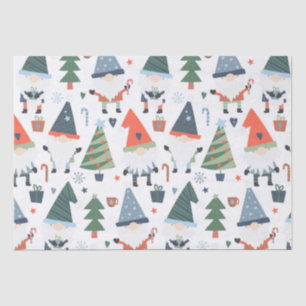 Papel De Seda Gnomos de Natal Festivos Árvores Bastões de Doces