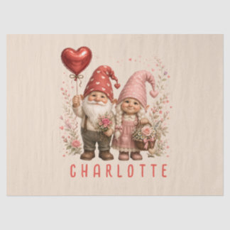Papel De Seda Gnomos do Dia dos Namorados Florais Personalizados