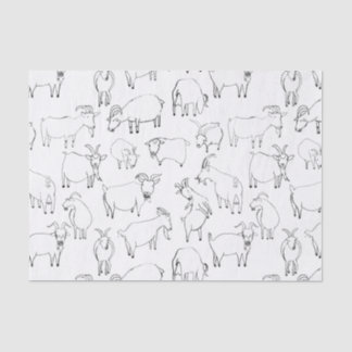 Papel De Seda Goats Playing - Transparente (escolha sua)