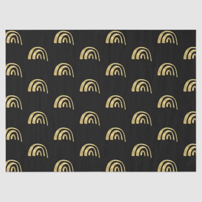 Papel De Seda Gold Rainbow and black  (Frente )
