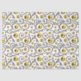 Papel De Seda Gold & Silver Swirl Elegance