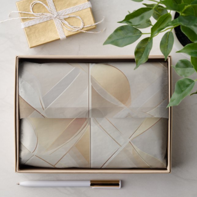 Papel De Seda Golden Facets Tissue Wrapping Paper (Presente)