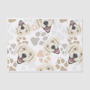 Papel De Seda Golden retriever das patas do cão do teste padrã