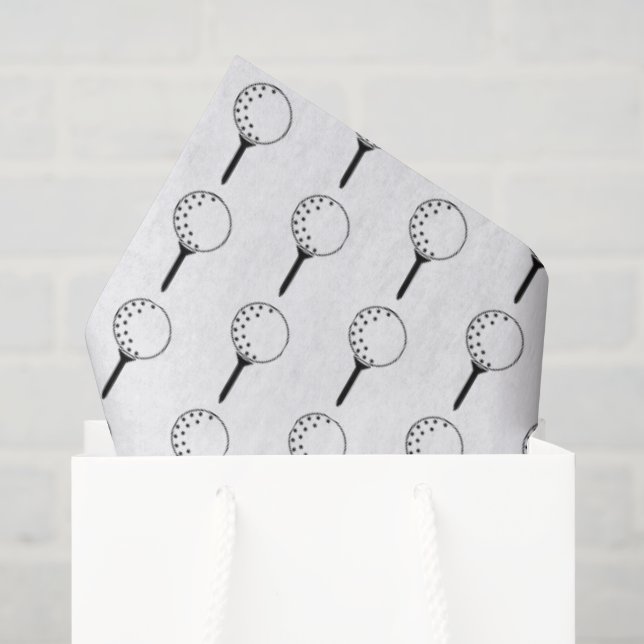 Papel De Seda Golf Ball Tee Pattern Classn Eterno Golfe (Sacola de presentes)