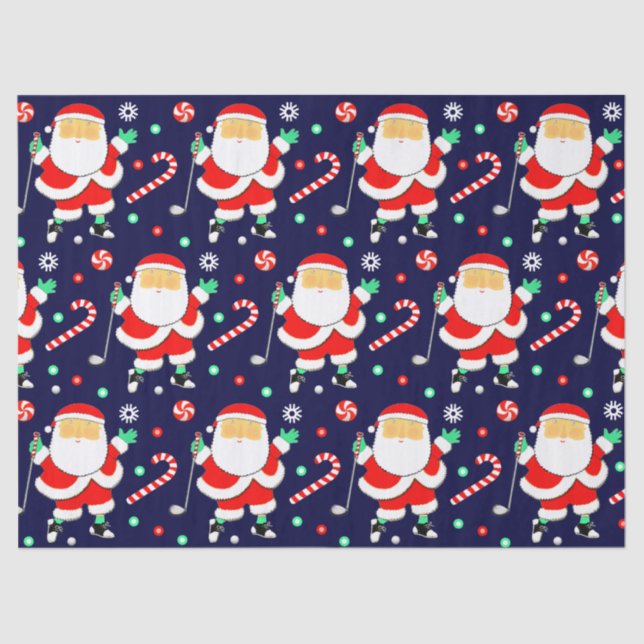 Papel De Seda Golf Christmas Holiday Gift (Frente )