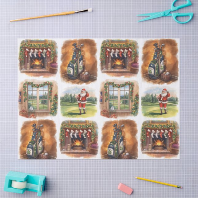 Papel De Seda Golf Christmas Party with golf themed (Arte )
