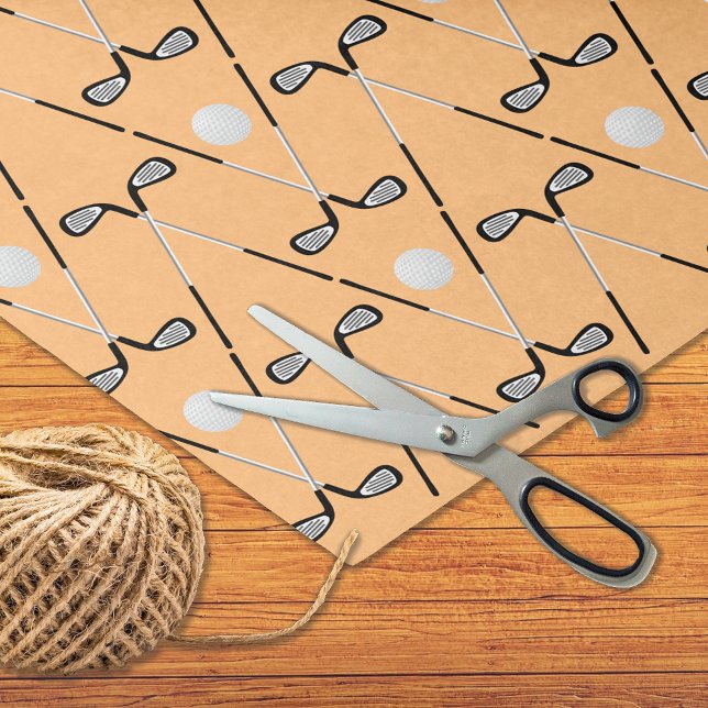 Papel De Seda Golfe atravessou pinos em laranja (Criador carregado)