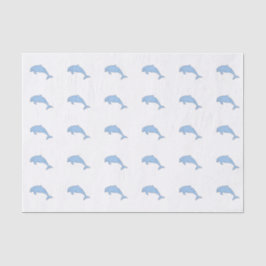 Papel De Seda Golfinhos azuis da aguarela