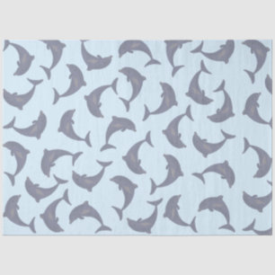 Papel De Seda Golfinhos no padrão do mar
