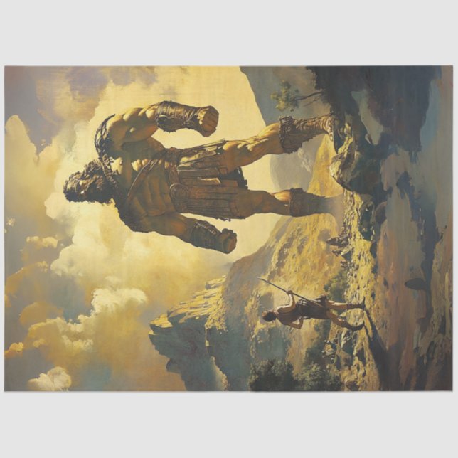 Papel De Seda Golias e David Gigantes da Decoupage (Frente )