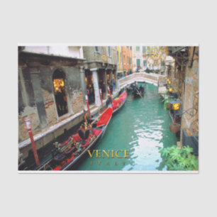 Papel De Seda Gôndola em um canal Venetian
