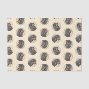 Papel De Seda Gordon Setter Pintando a Arte Original de Cachorro