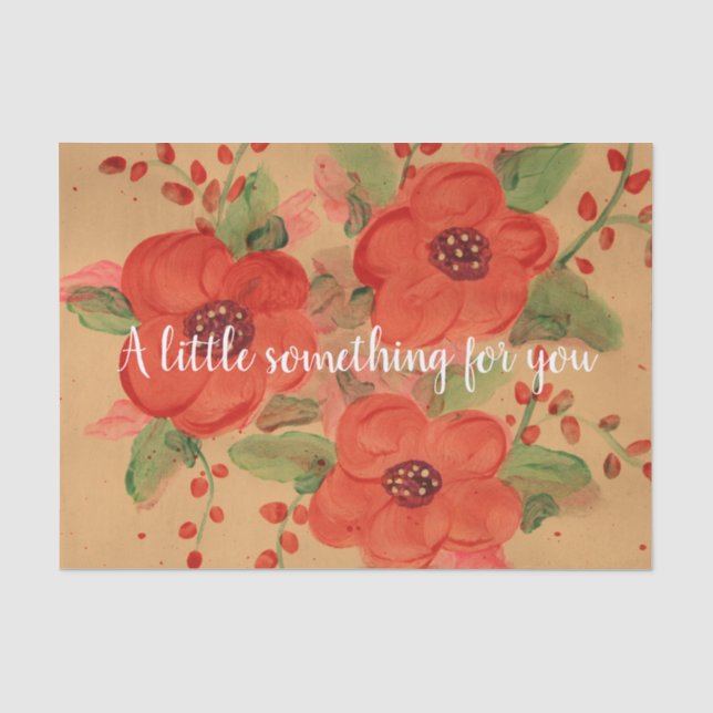 Papel De Seda Gorgeous Red Floral (Frente )