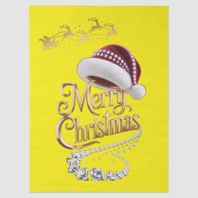 Papel De Seda Gorro de Natal fofo (Frente )