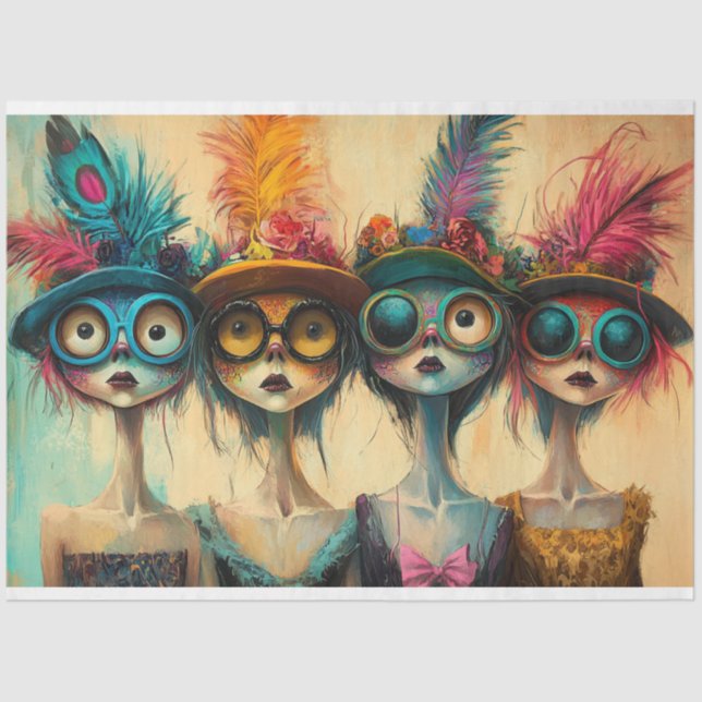 Papel De Seda Gossipers da vizinhança da Lady Whimsical (Frente )