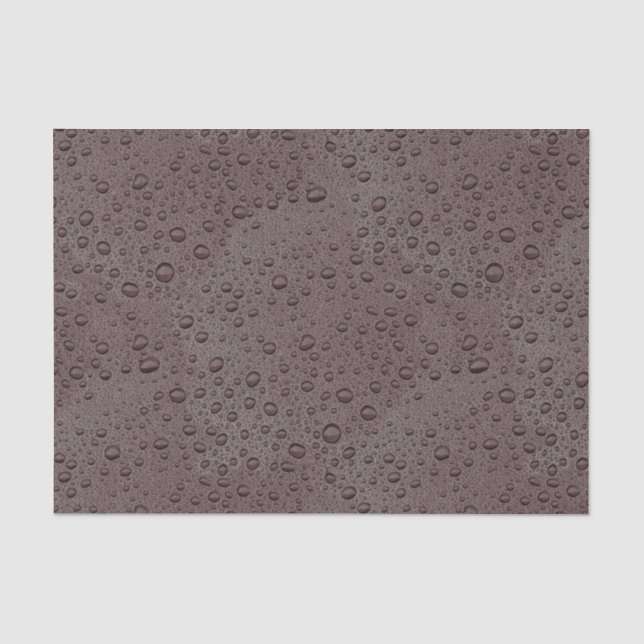 Papel De Seda Gotas de água marrom da Maroon (Frente )