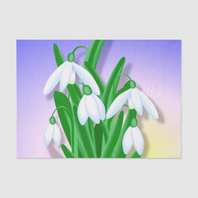 Papel De Seda Gotas de neve (Frente )