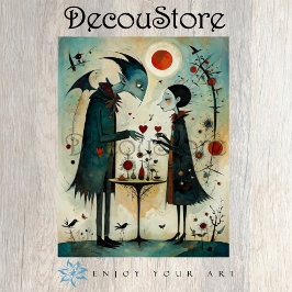 Papel De Seda Gothic Fairy Tale Couple Decoupage