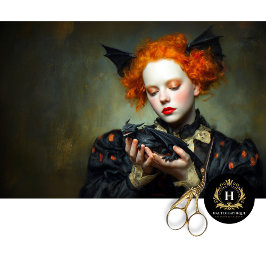 Papel De Seda Gothic Redhead with Baby Dragon 
