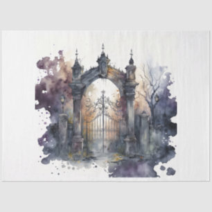 Papel De Seda Gótica Cemetery Gate Series Design 8