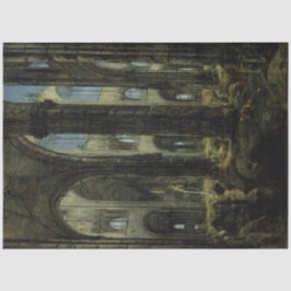 Papel De Seda Gótica Church Ruins (por Carl Blechen)