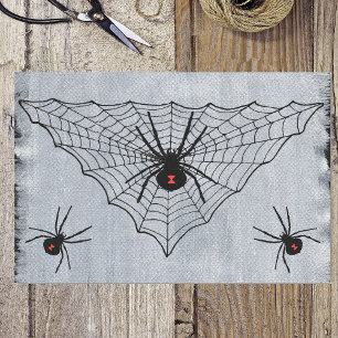 Papel De Seda Gótico do Dia das Bruxas de Aranha de Viúva Negra