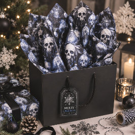 Papel De Seda Gótico Natal Crânios Assustador Creepmas