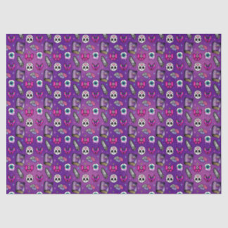 Papel De Seda Gótico Pastel - Testemunha - Halloween Roxo