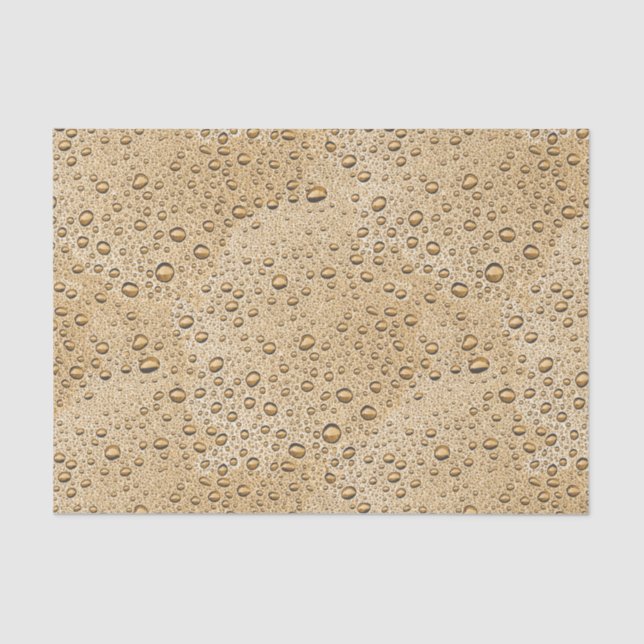 Papel De Seda gotículas de água Dourada (Frente )