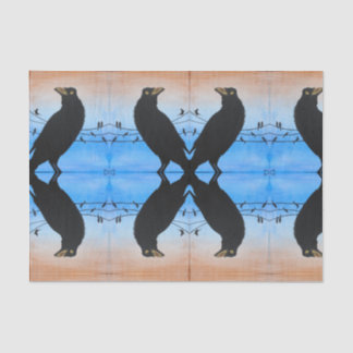 Papel De Seda Grackle Austin Texas Bird Lover Wildlife Painting