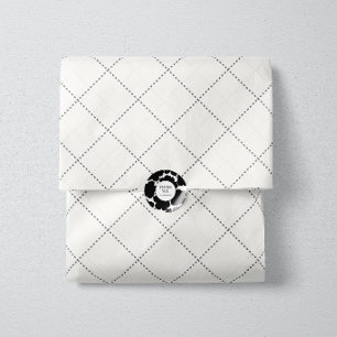Papel De Seda Grade de Diamante Pontilhada Geométrica Branco Mac