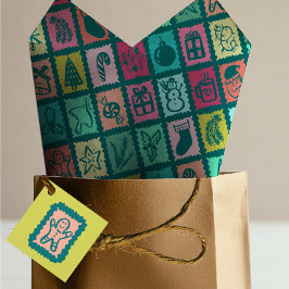 Papel De Seda Grade de Natal Caprichosa Festa Alegre e Bonita